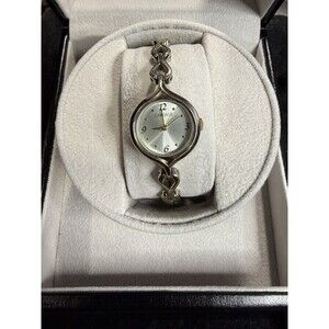 Carriage By Timex Women’s Silver-Tone Watch Decorative Bracelet Band  WR 30m